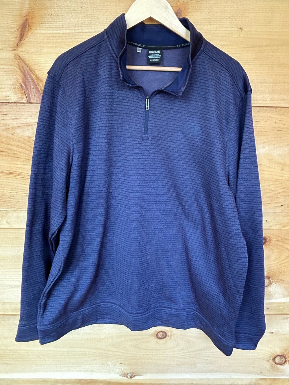 EUC Under Armour 2XL navy men's quarter zip